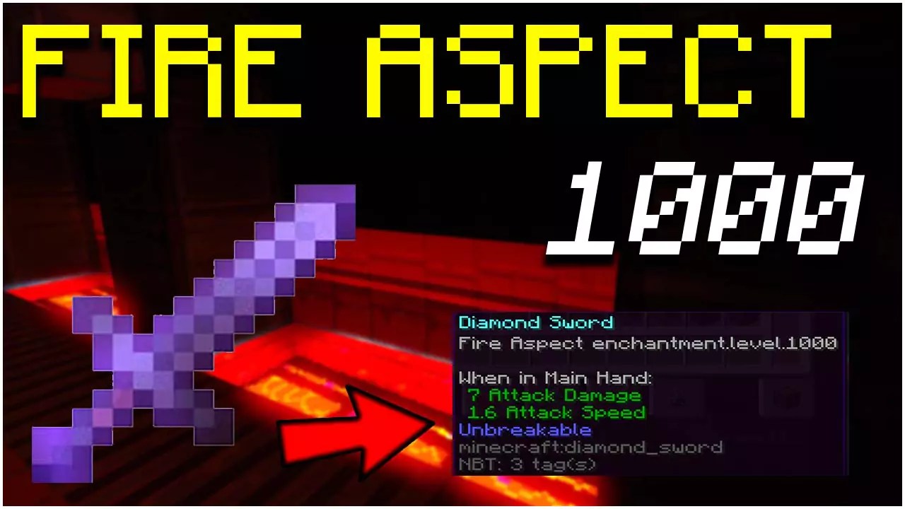 How To Get Fire Aspect 1000 in Minecraft 1.21.1 → 1.21, 1.20.6