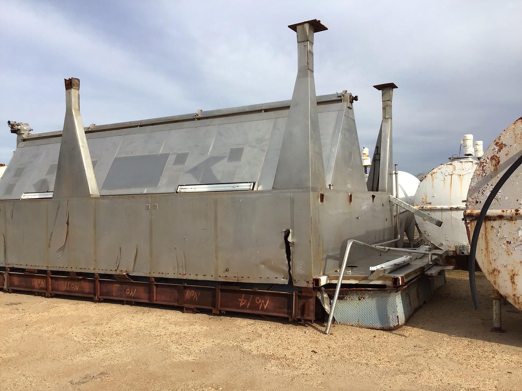 GALVANISED AUGER BIN Mine Graveyard
