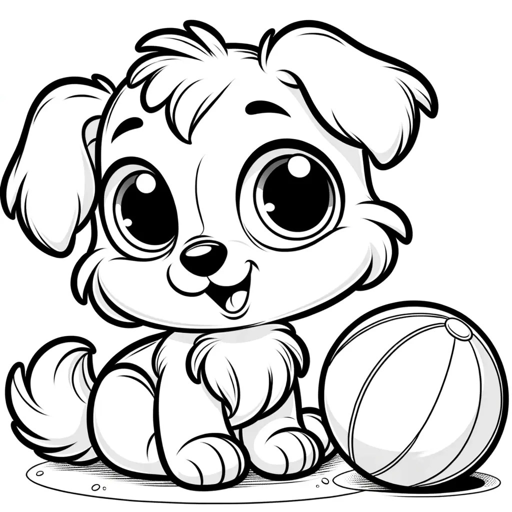 Dibujos de perros para colorear ️ Minenito