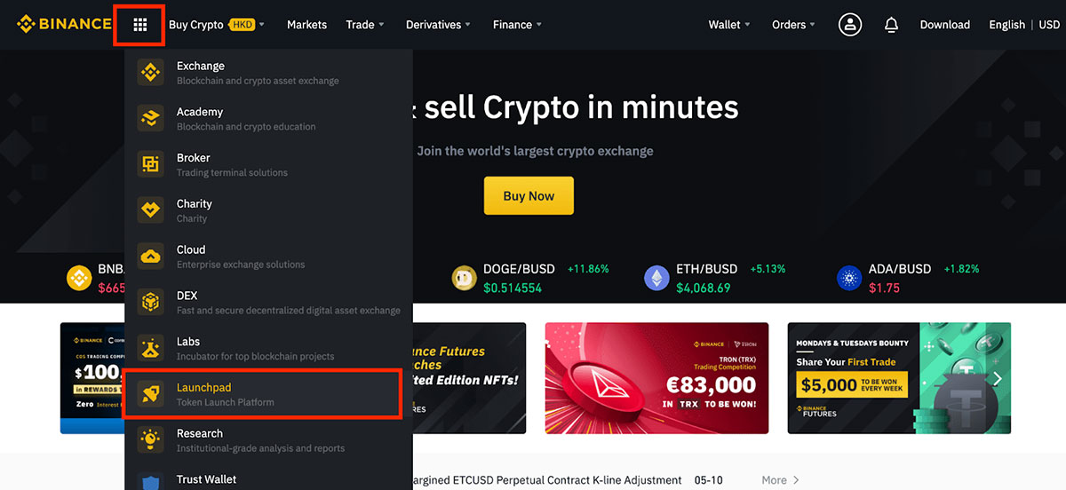 The Binance LaunchPad Minerium