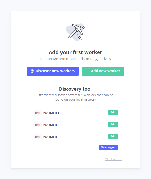 What is discovery tool? ⛑️ minerstat help
