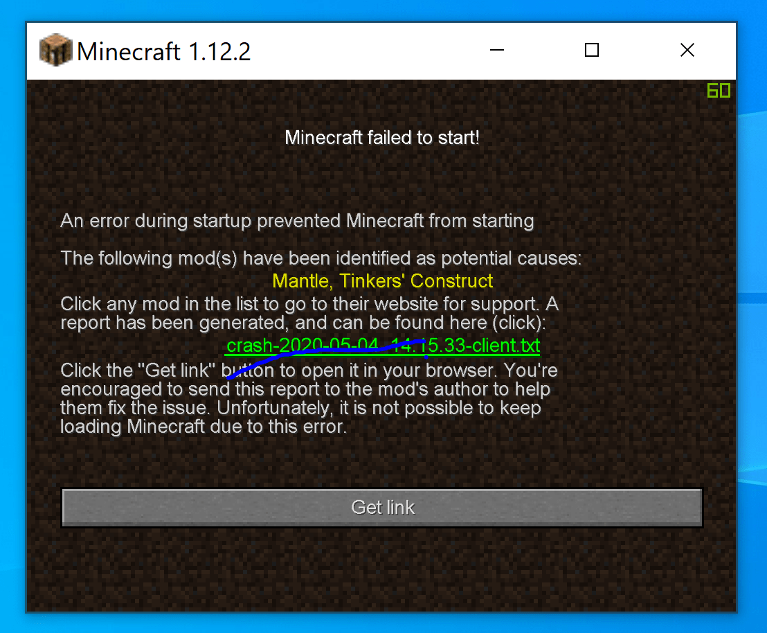 Done Need help with Crash Report MineYourMind Community