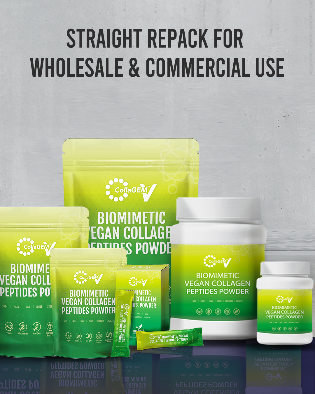 CollaGEM™V Plantbased Vegan Collagen Peptide Powder (Alternative