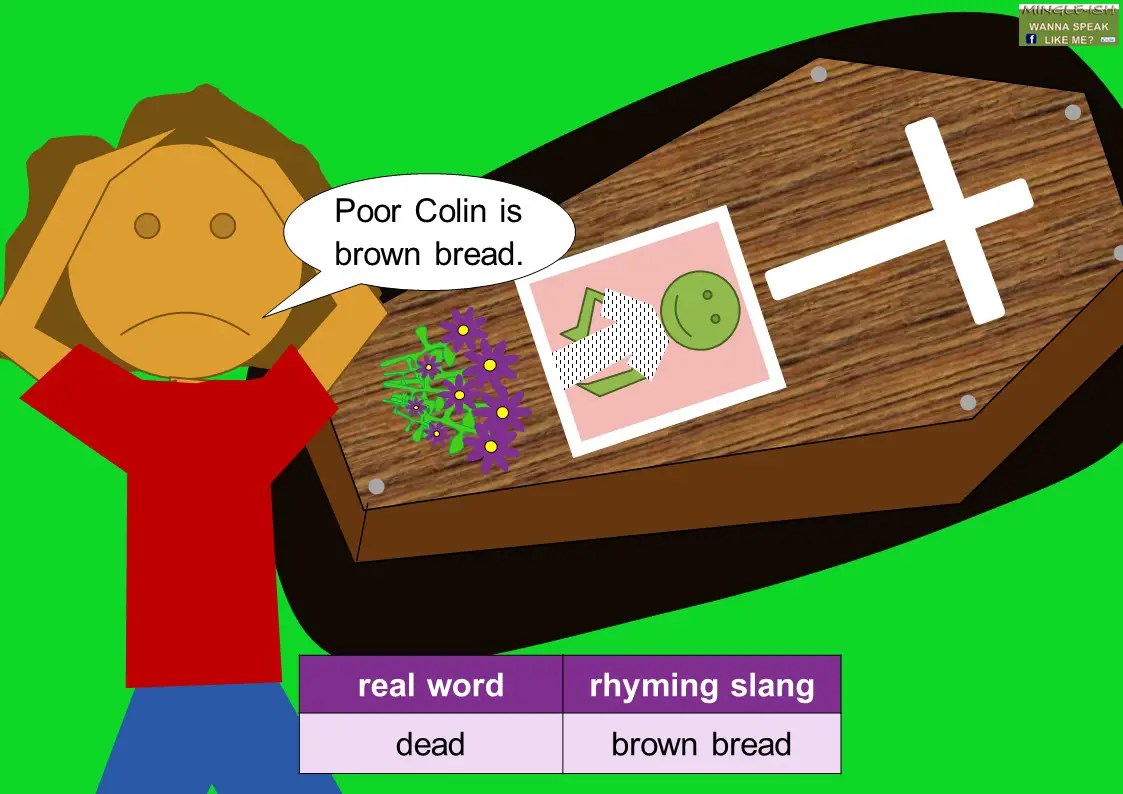Cockney rhyming slang Mingleish