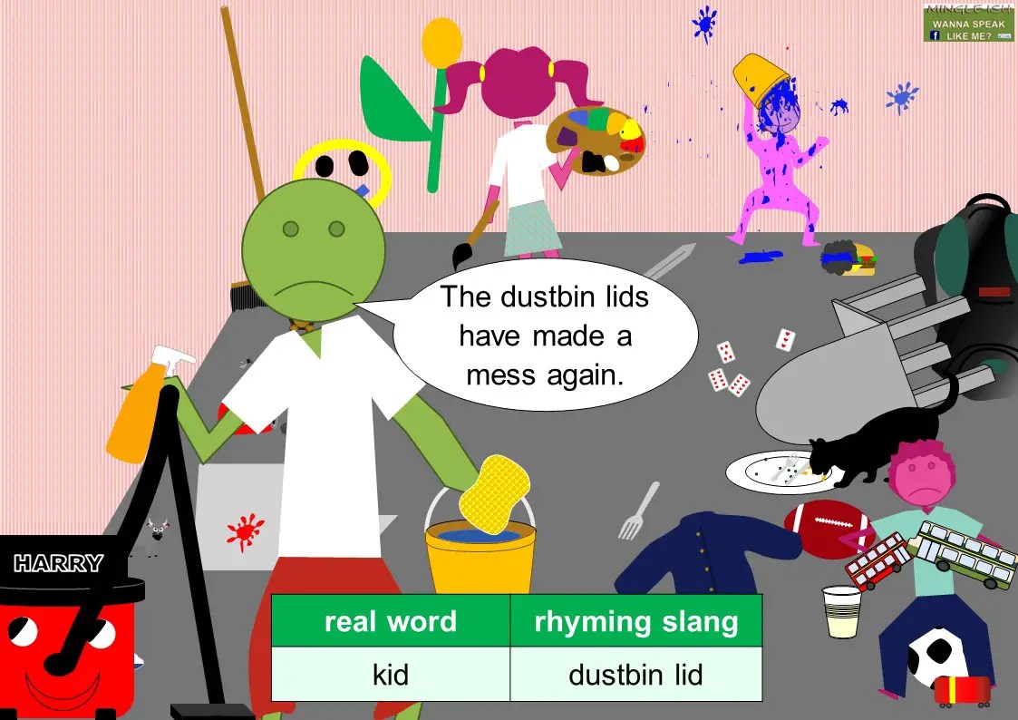 Cockney rhyming slang Mingleish