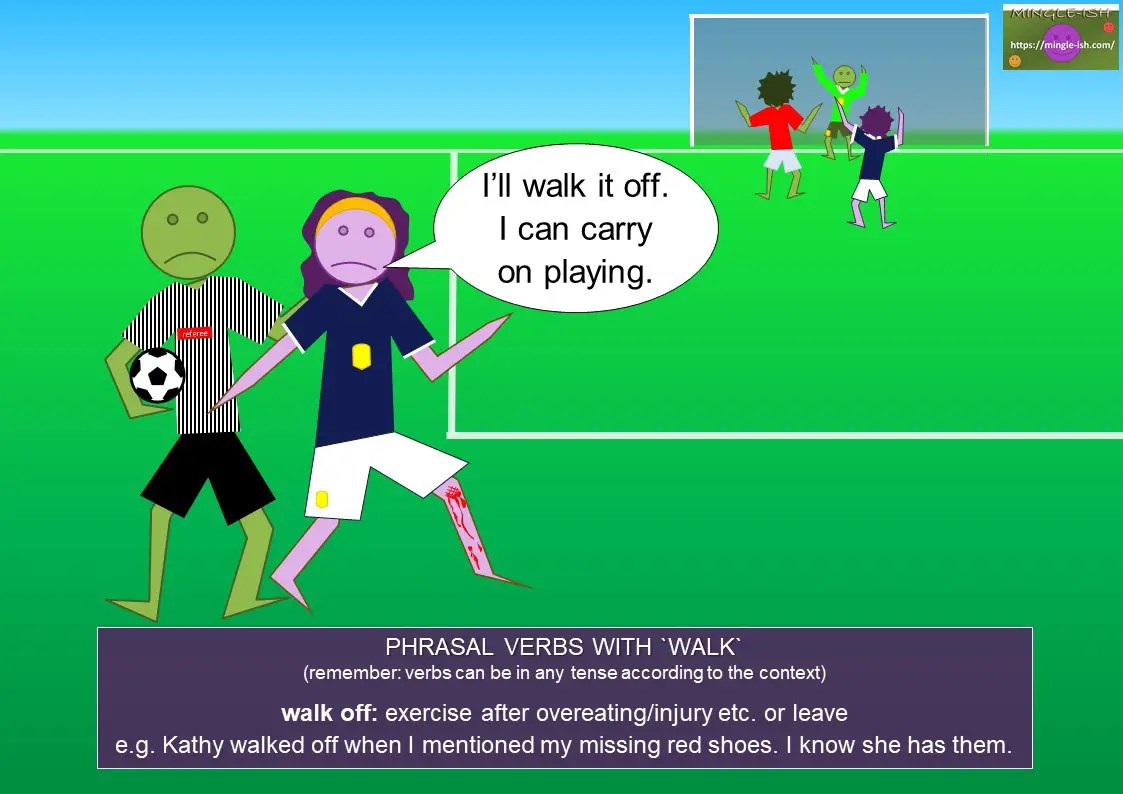 Phrasal verbs with walk Mingleish