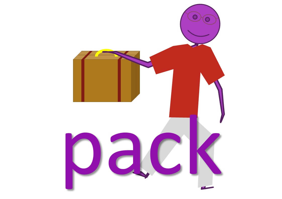 Phrasal verbs with pack Mingleish
