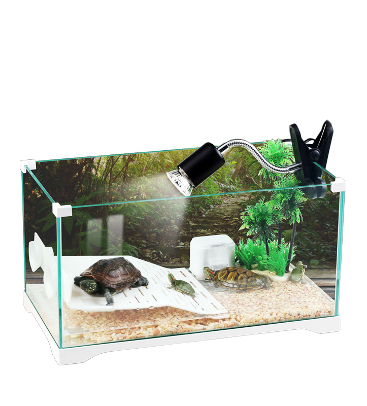SunSun HKJ600 Turtle Tank w/ Heat Lamp, Platform, Filter Ming