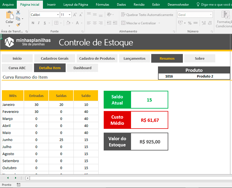 Planilha de Controle de Estoque Minhas Planilhas
