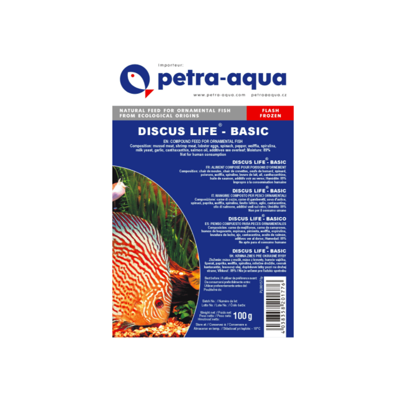Discus life congelé aliment pour les Discus d'aquarium