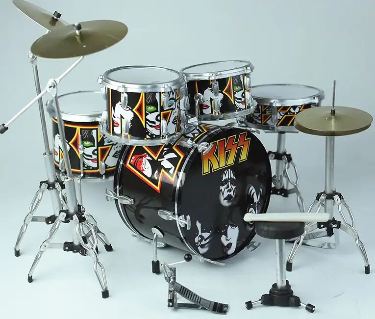 Miniature drum set Peter Criss Kiss drum set miniature for sale