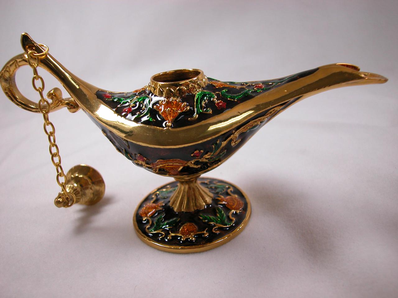 Miniature Crystal Hinged Box Aladdin Lamp Jewelry Box Collec