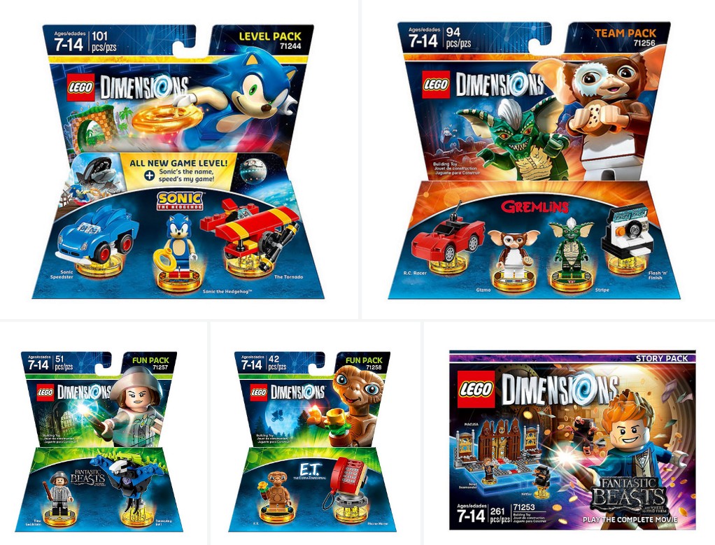 Lego Dimensions Wave 2 is now on Amazon ET Gremlins Sonic