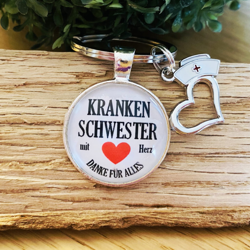 Schlüsselanhänger Krankenschwester mit Herz MiniGeschenke.de