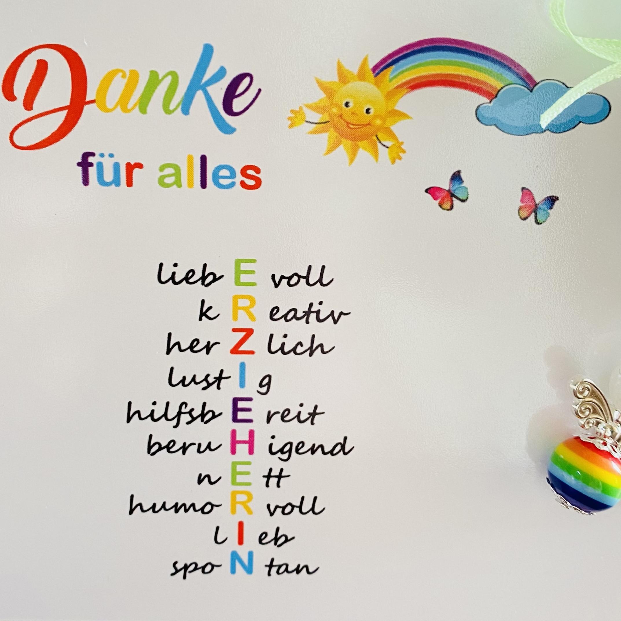 DANKE, dass du mir.. Geschenkset Karte Erzieherin MiniGeschenke.de