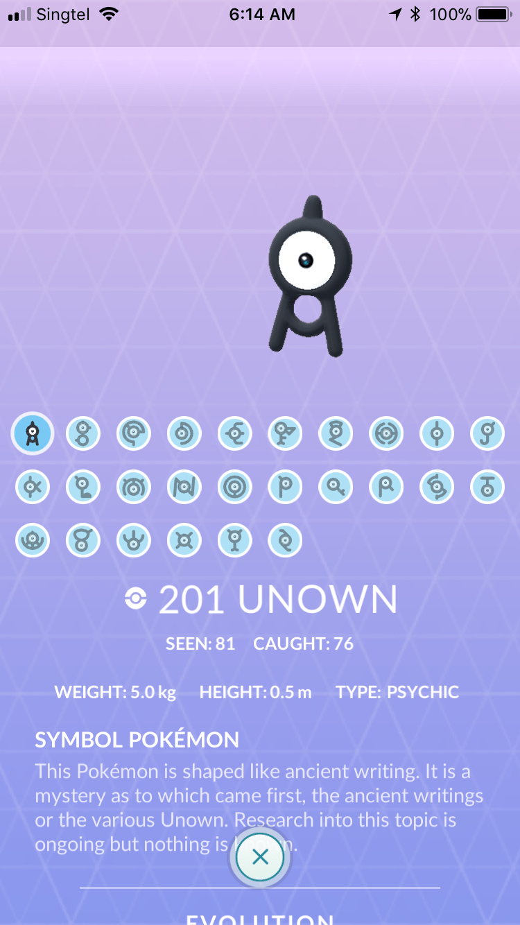 Pokemon Go Unown Collections miniLiew