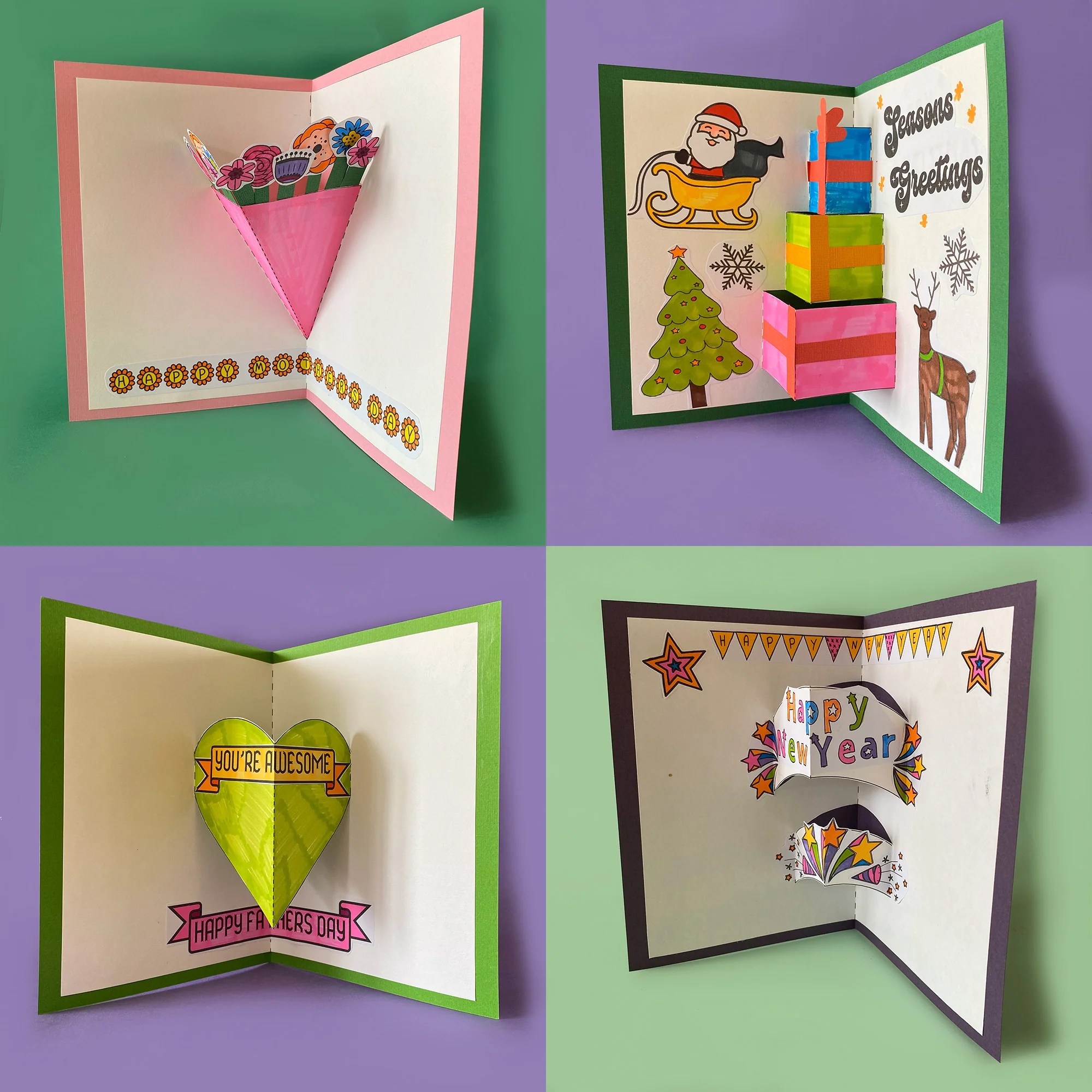 Pop-up cards - Printable activity sheets - Mini Mad Things