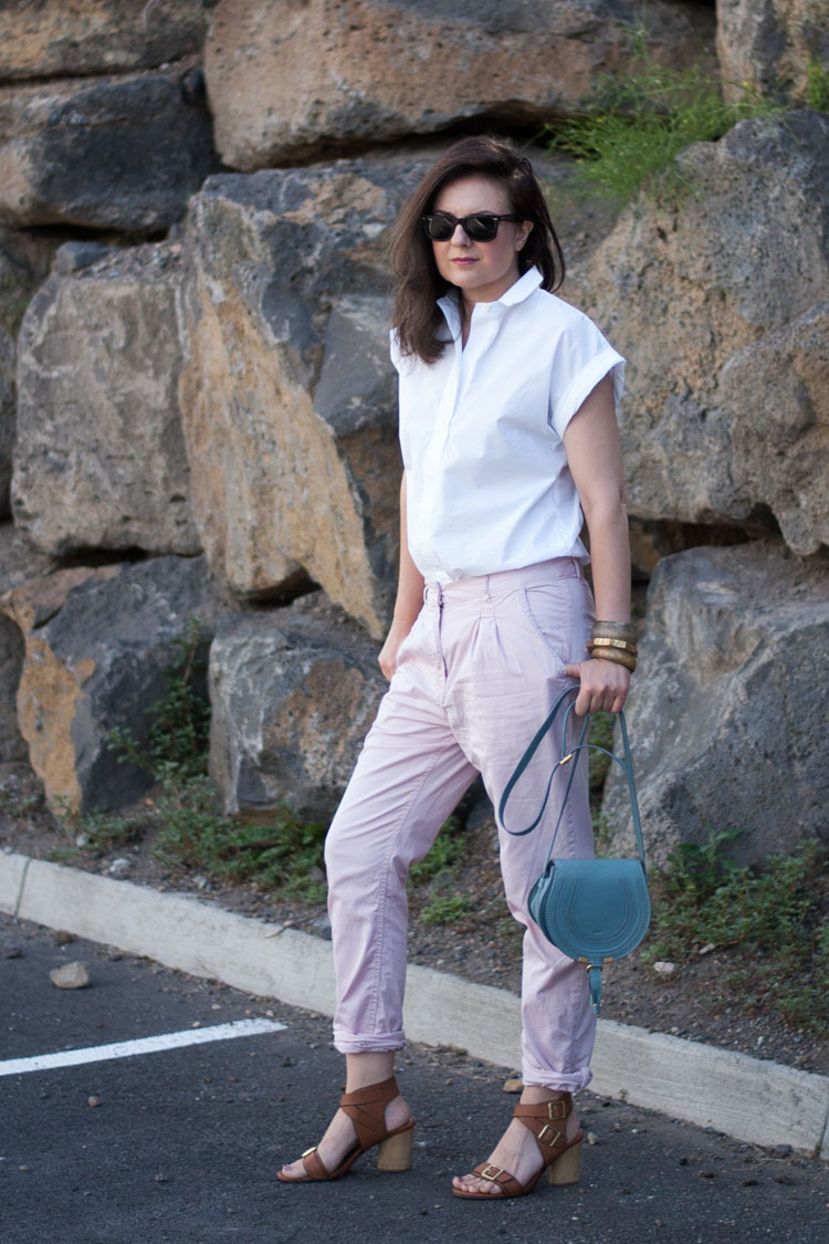How I Wear My Blush Pants Minimal Is Chic