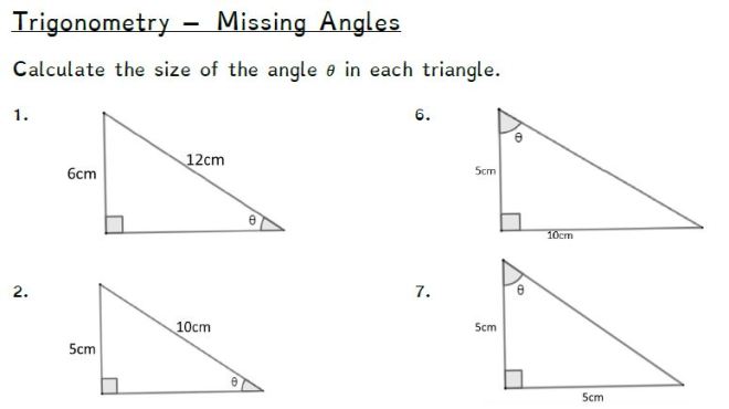 Trigonometry – Missing Angles – Minimally Different