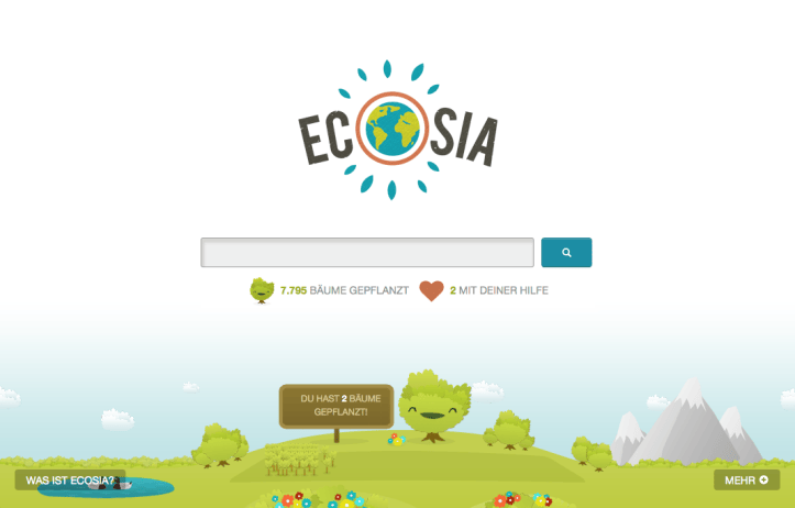 Ecosia, il motore di ricerca che pianta alberi in collaborazione col