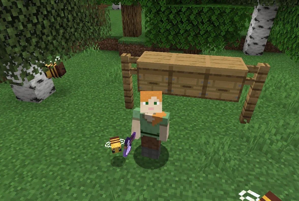 How to move a Beehive (and its Bees) in Minecraft