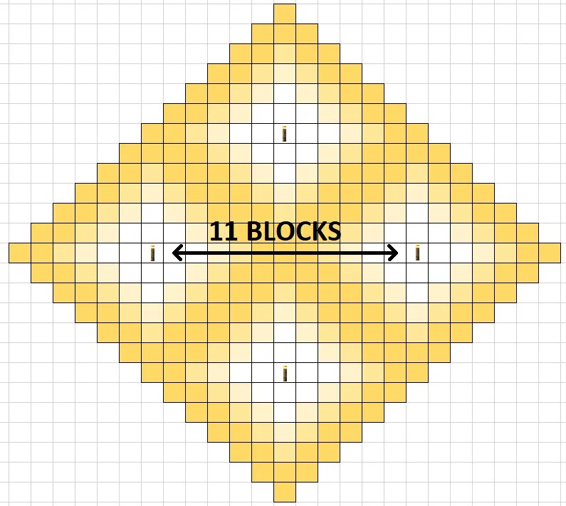 Torch spacing how to do it efficiently in Minecraft?