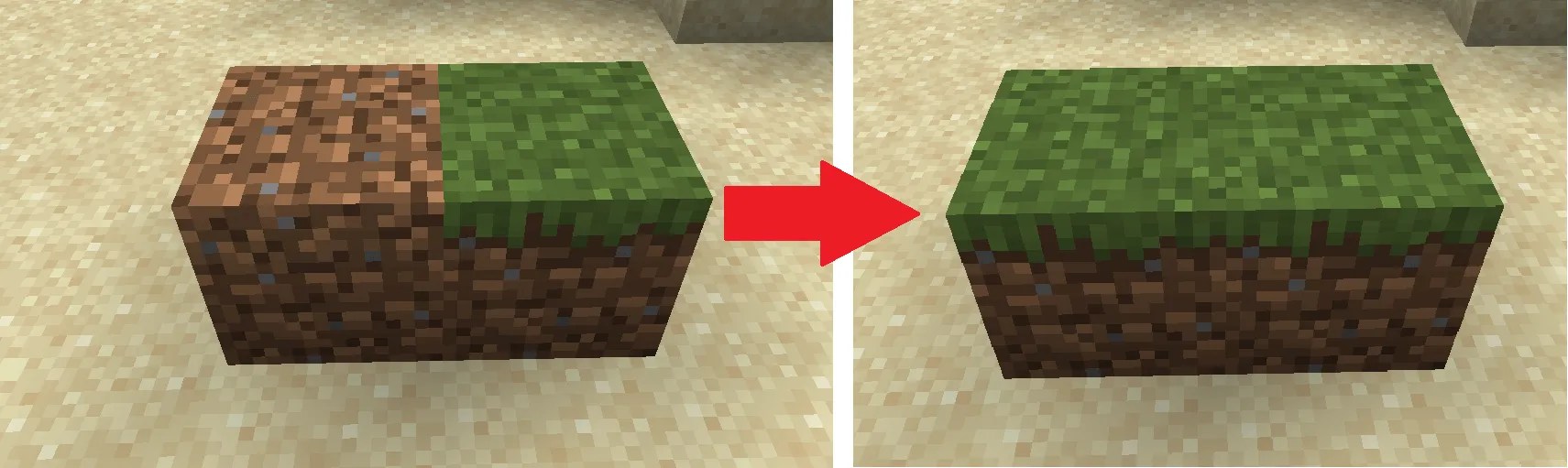 How to turn Dirt into Grass blocks in Minecraft?