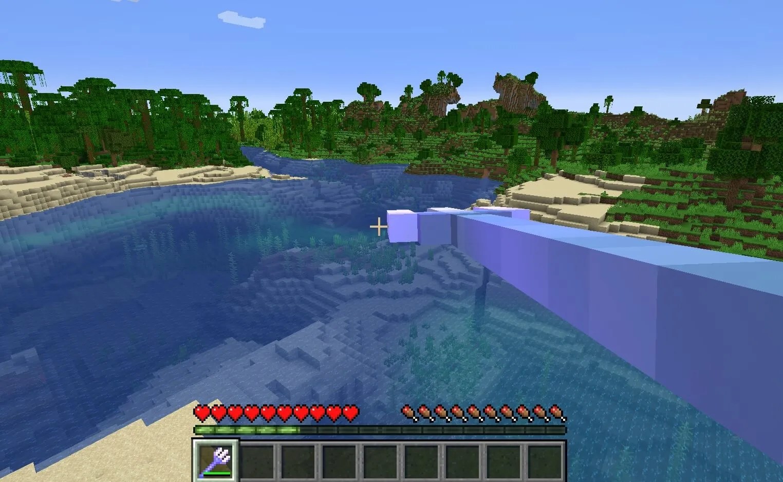 How to fly everywhere with a Trident in Minecraft?