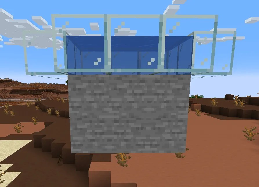 What does water not leak through in Minecraft?
