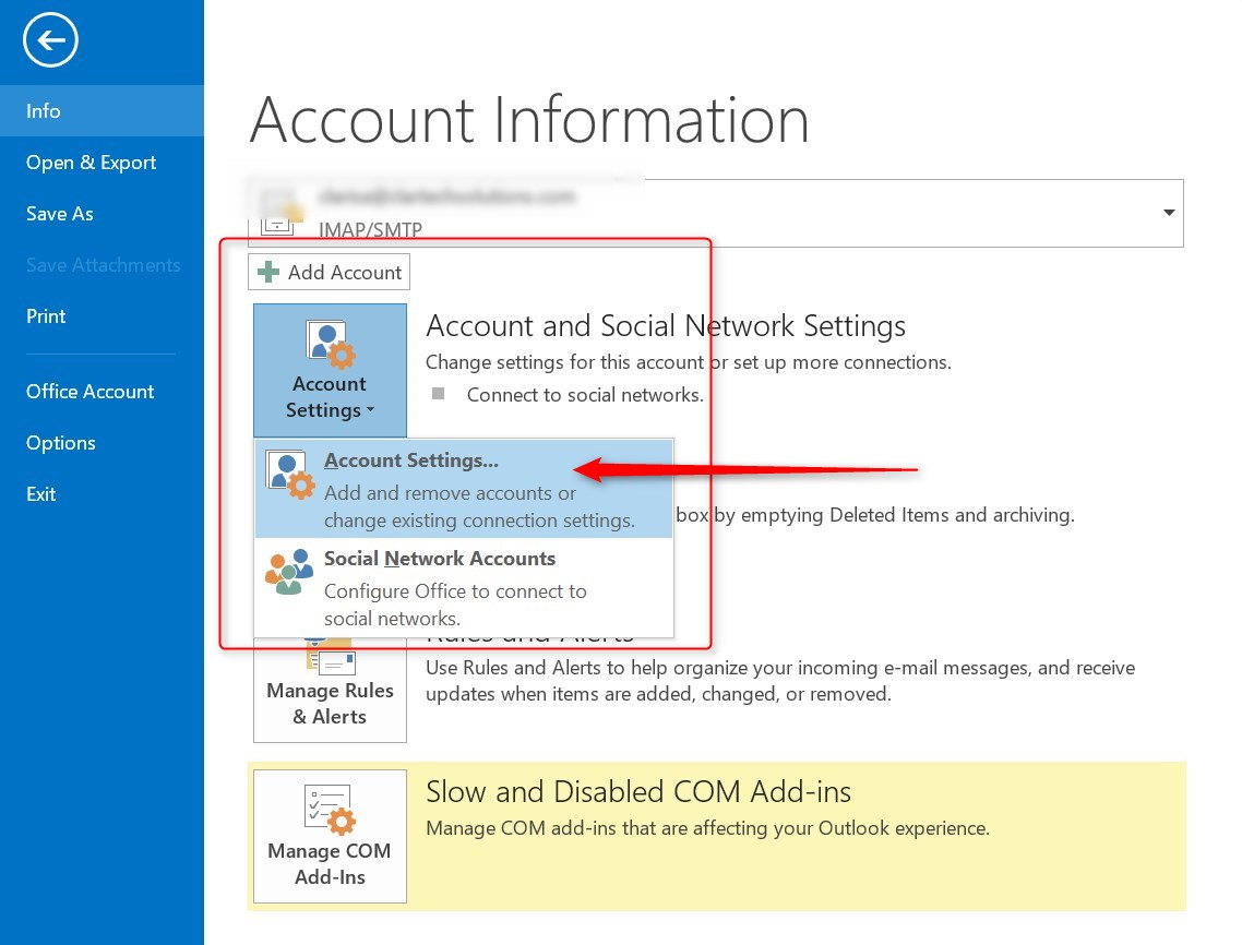 Como configurar Outlook para enviar y recibir mensajes de correo