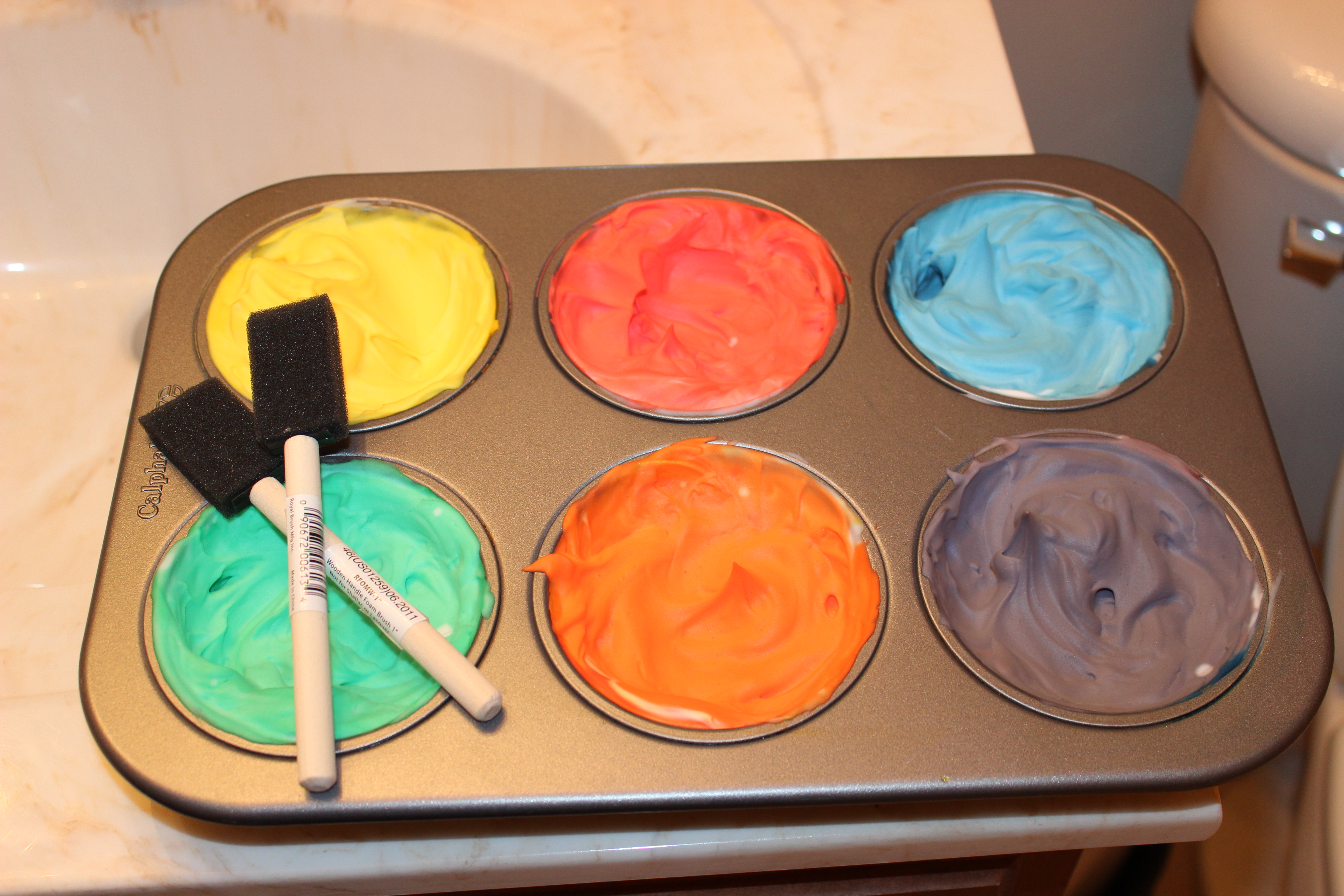Sensory play — Bathtub Painting Mini's Mama