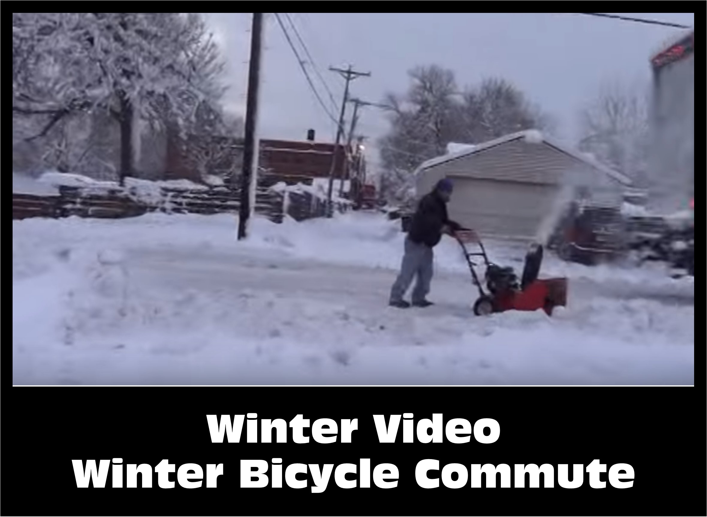 Winter Video Minnesota Winter Bicycle Commuting in the Snow