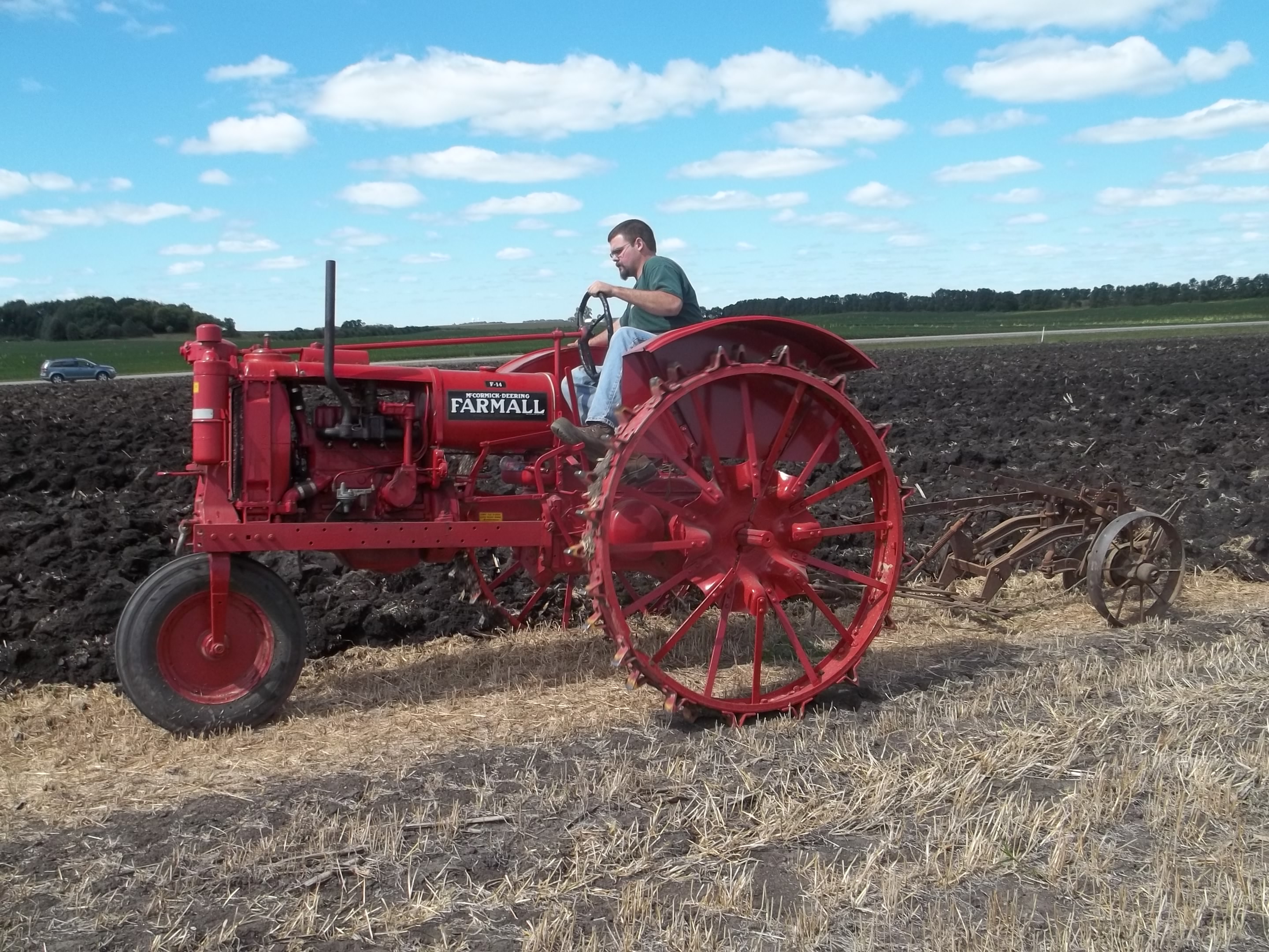 Plowing with old iron Minnesota Farmer