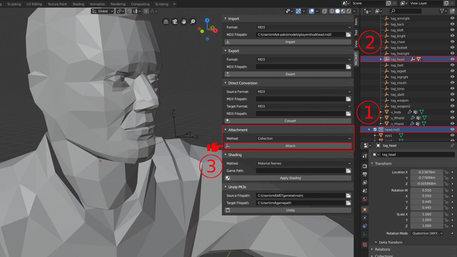 RtCWET Blender Model Tools User Guide.