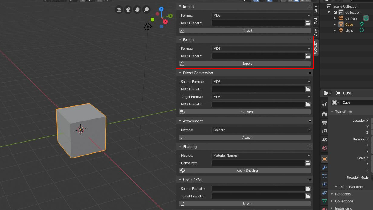 RtCWET Blender Model Tools User Guide.