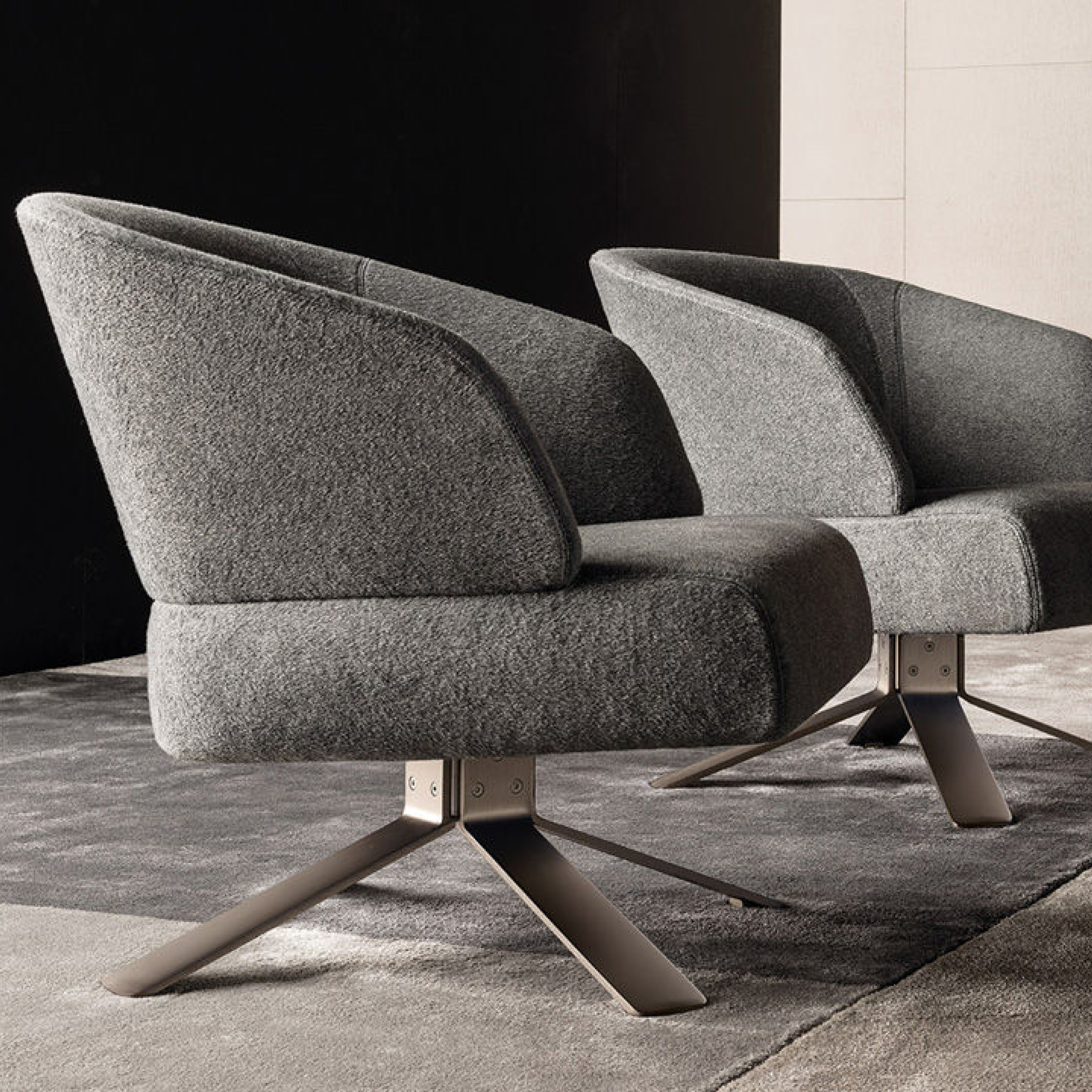 Creed Small Armchair Swivel Minotti Los Angeles