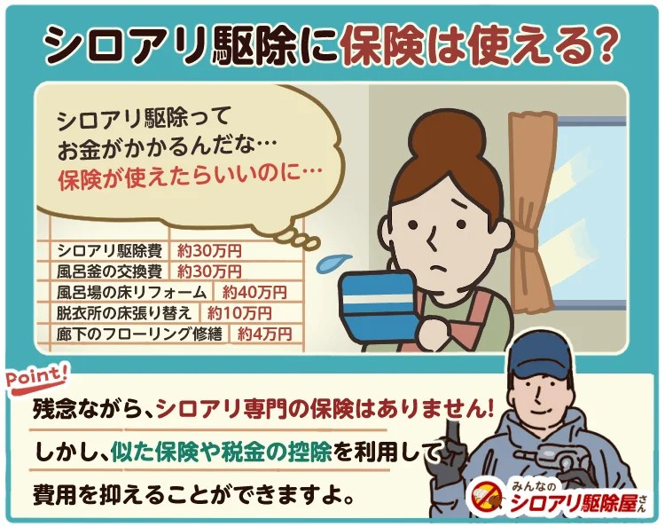 シロアリ駆除に保険は使える？ 知らないと損する保険と控除の仕組み ｜ みんなのシロアリ駆除屋さん