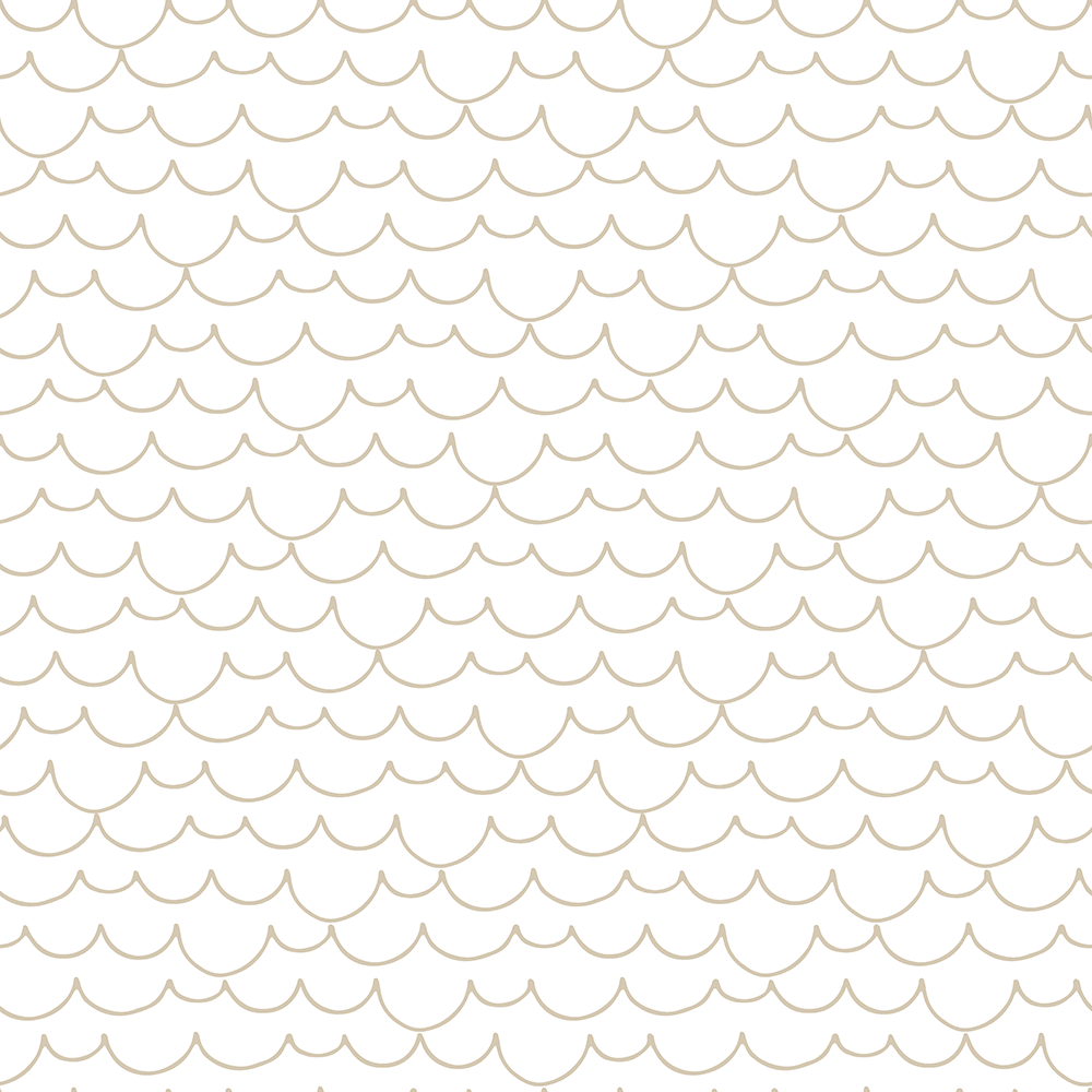 Scallops Clay Wallpaper Mint Art Co