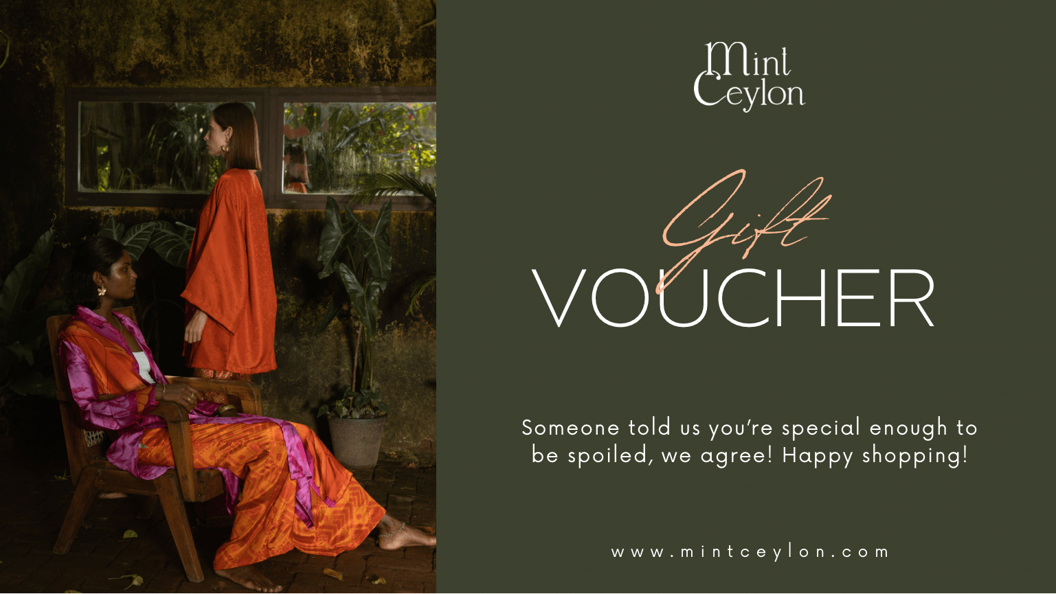 Mint Ceylon Gift Voucher Custom Amount Mint Ceylon