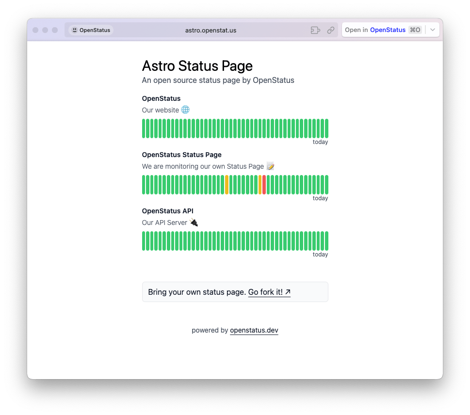 How to deploy your own status page to Cloudflare Pages OpenStatus Docs