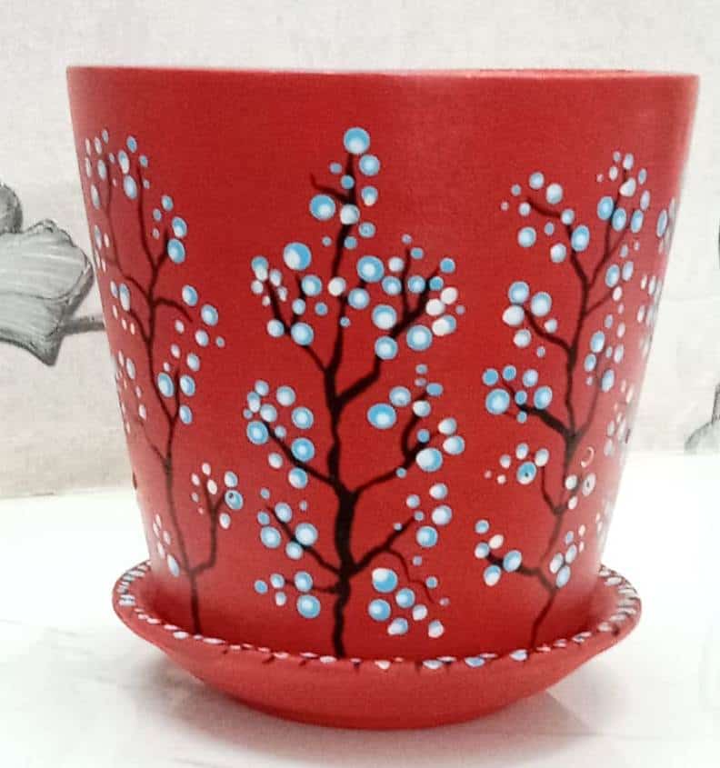 Terracotta Planters Winter mintorie