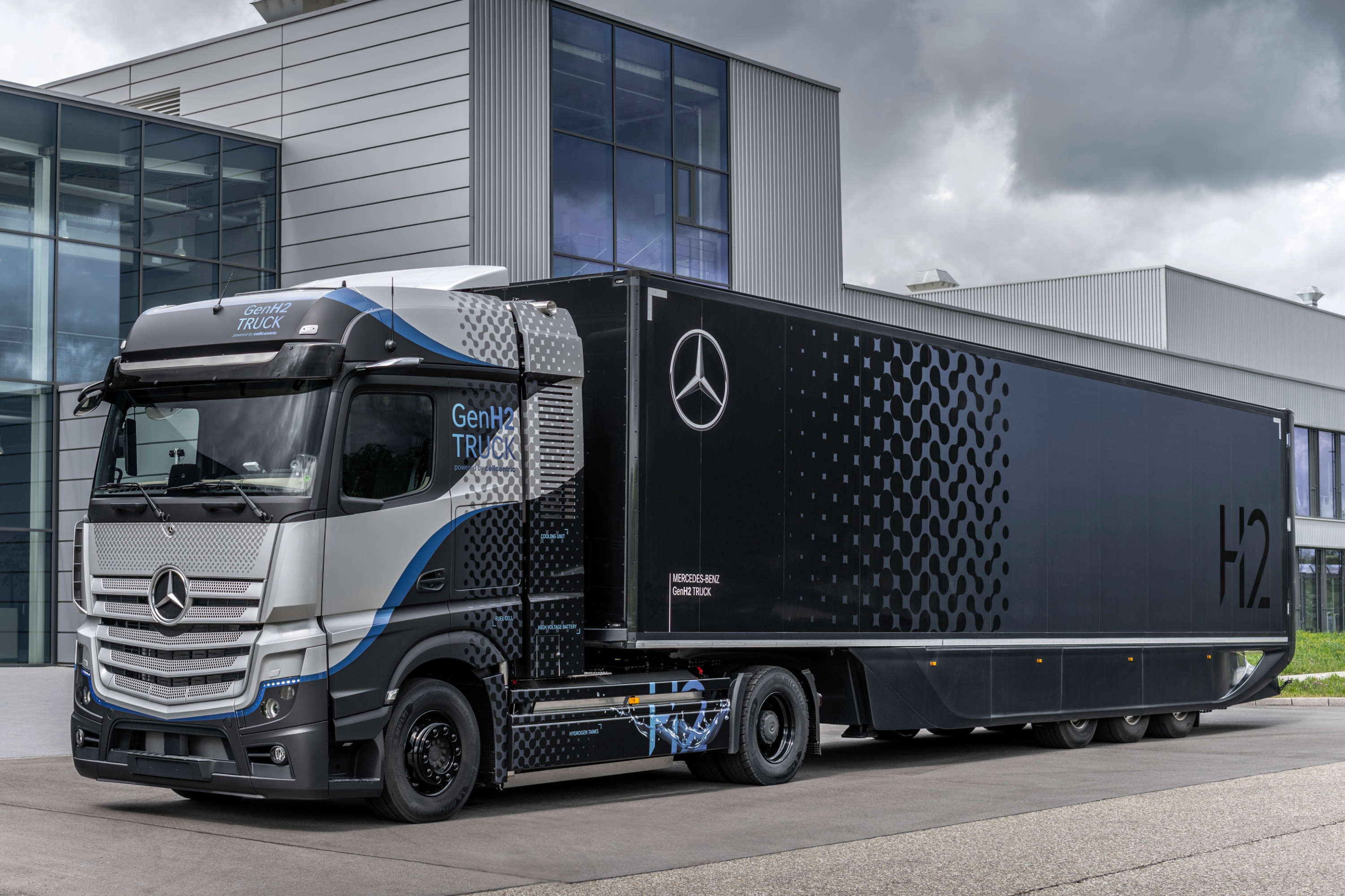 MercedesBenz prueba el GenH2 su primer camión eléctrico Minuto Motor