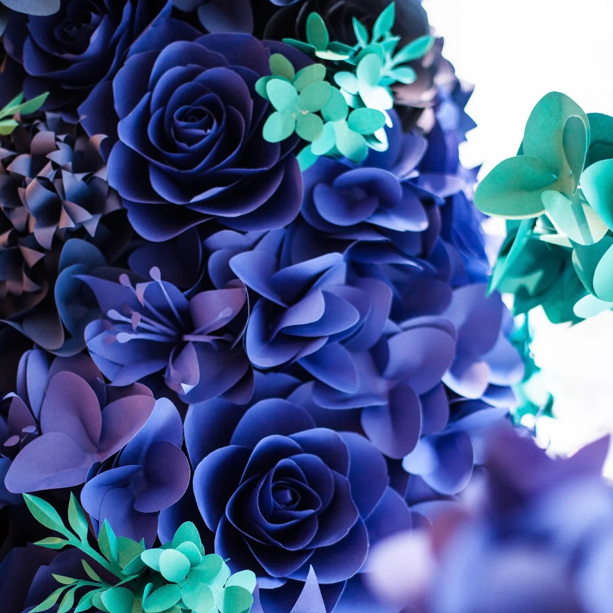 Captivating Winter Window Display Paper Flower Christmas Tree by