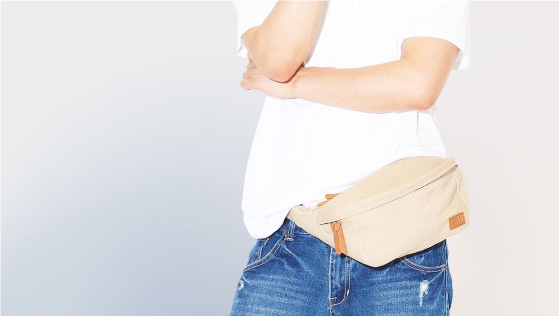 Xiaomi Mi Simple Canvas Waist Bag Khaki full specifications, photo