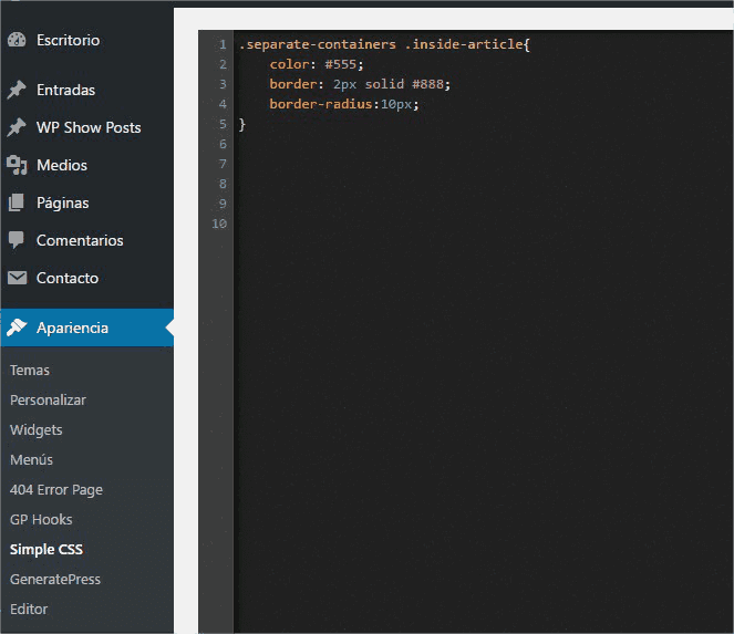 Cómo cambiar el estilo CSS de una plantilla WordPress
