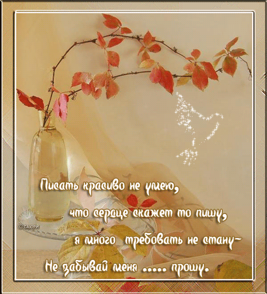 не забывай меня,прошу.. Анимация со стихами поздравительные открытки