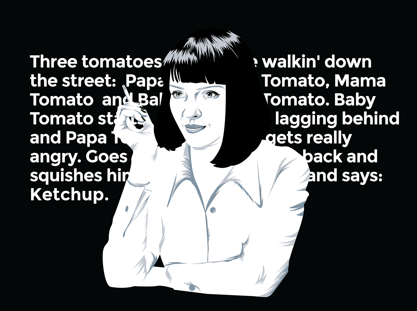 Pulp Fiction Vector Portrait on Behance