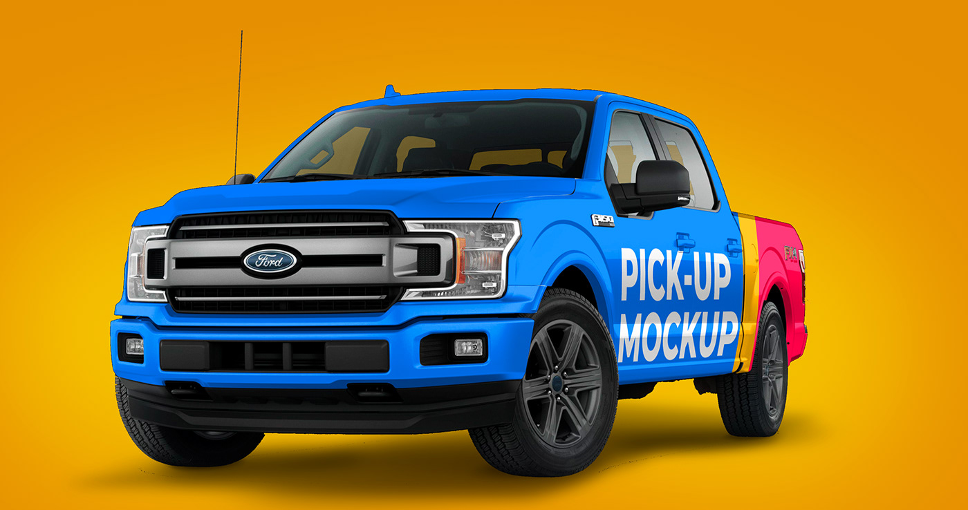 Pickup Truck Mockup PSD FREE on Behance
