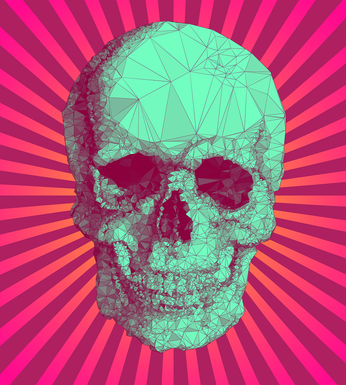 PolyArt Skull on Behance