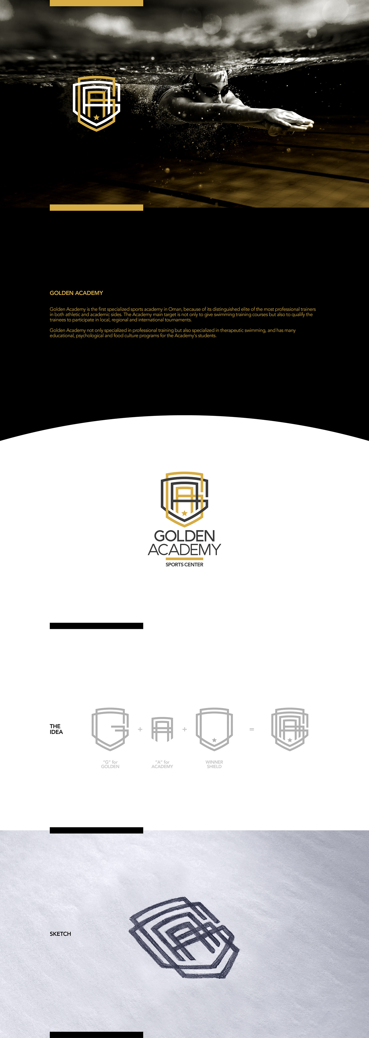Golden Academy Logo & identity design on Behance